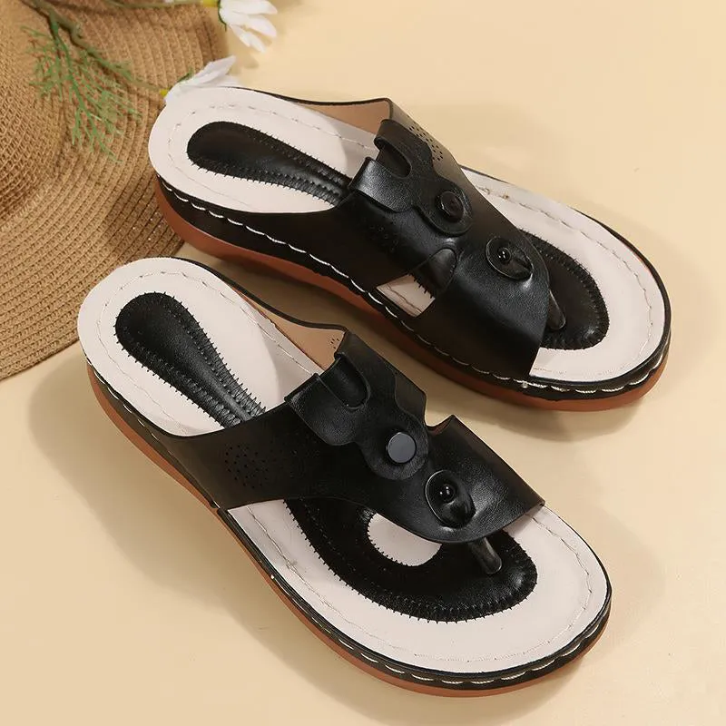Thong Sandals Wedges Shoes Summer Beach Shoes Flip Flops